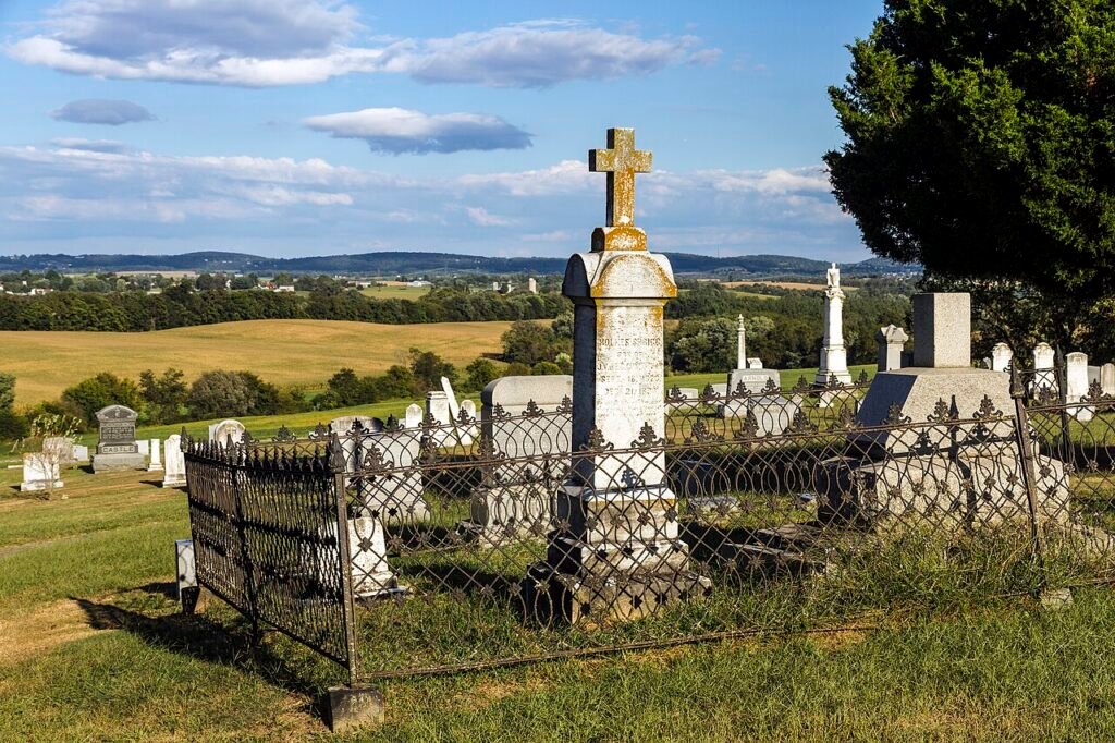 The cemetery in Burkittsville, Maryland featured in The Blair Witch Project