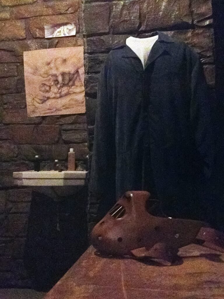 A museum reproduction of Hannibal Lecter’s prison cell from The Silence of the Lambs